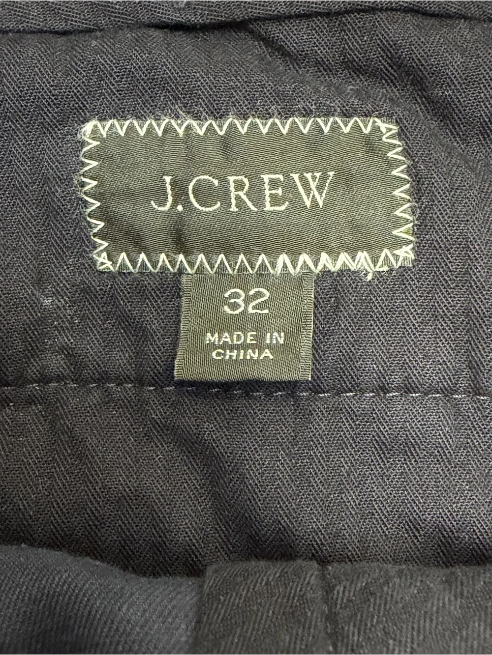 J.Crew 32x31 Navy Cotton Linen Chino Pants Mens Flat Front Ivy Prep Old Money